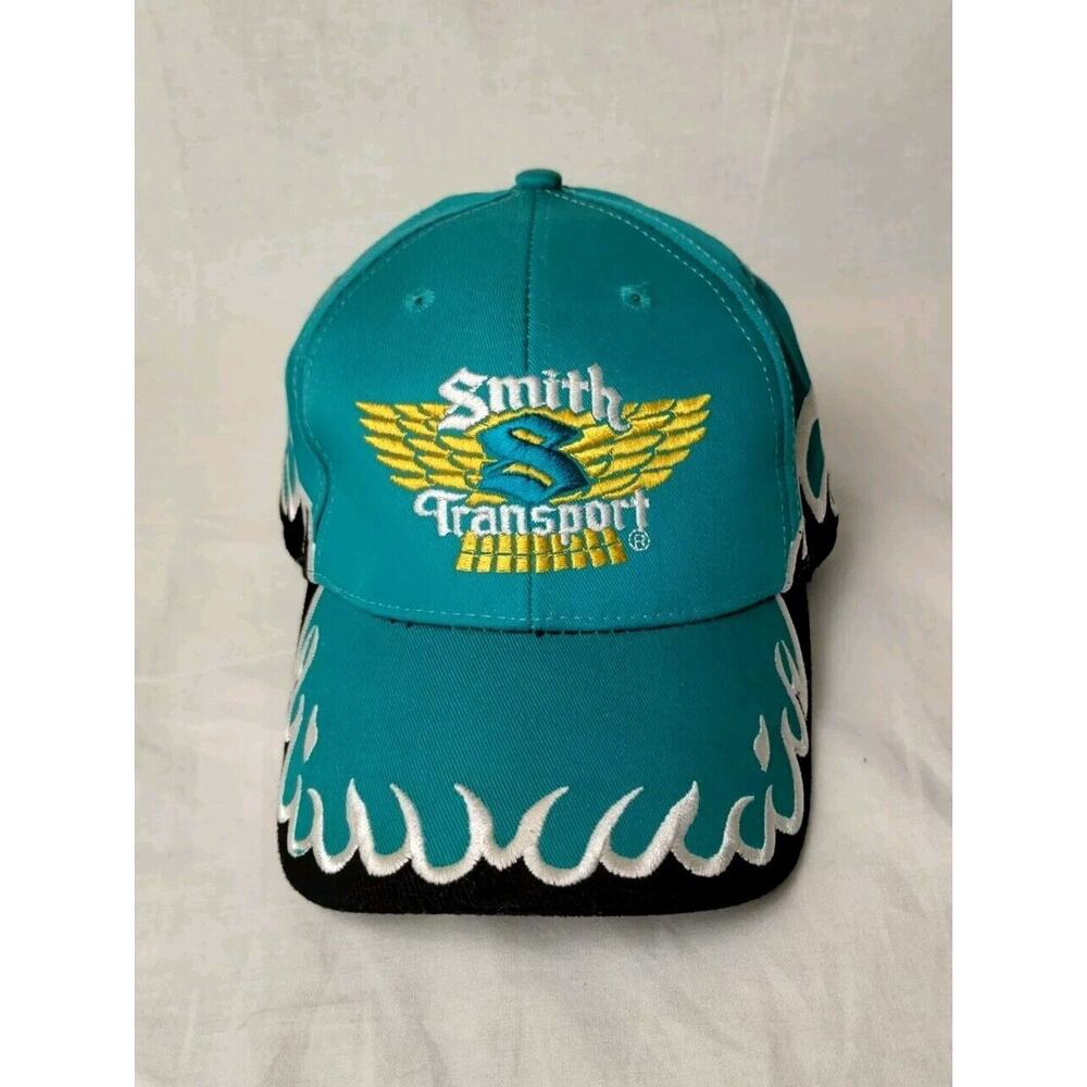 Vintage Y2K Smith Transport Trucking Flames Embroidered Hat - Baseball Cap